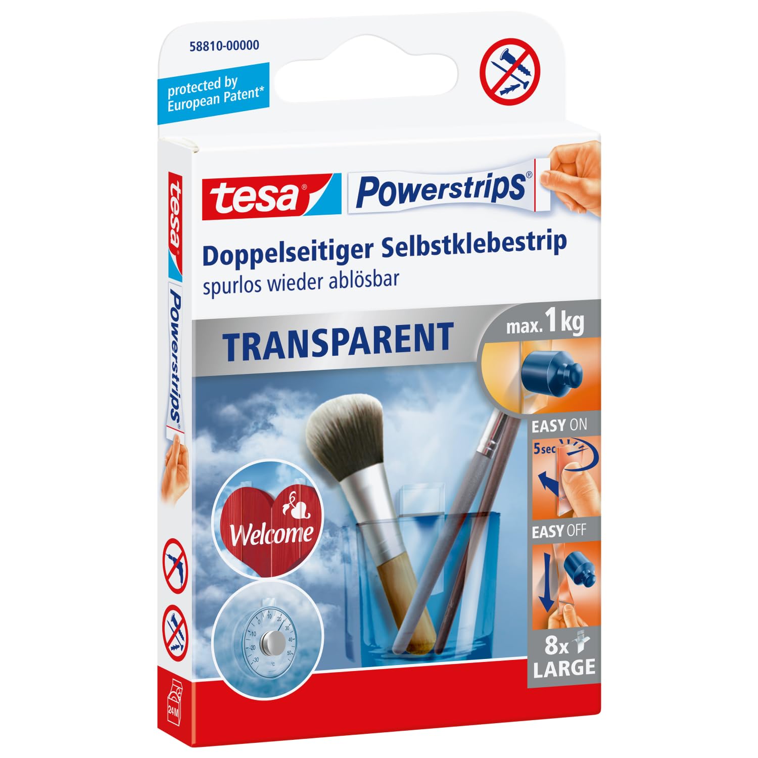 tesa-powerstrips-transparent-deko-200-g-16-doppelseitige-streifen image 8