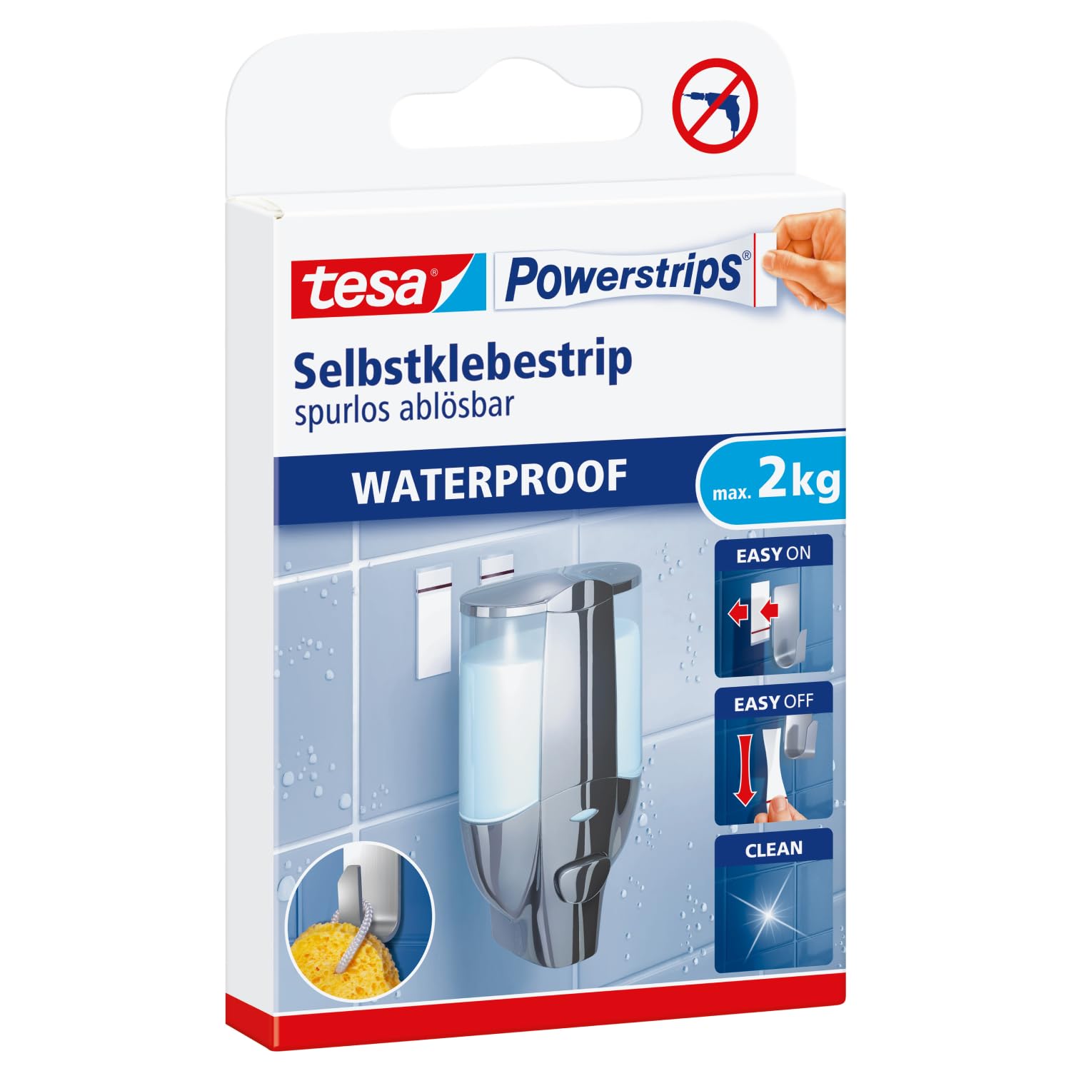 tesa-powerstrips-waterproof-strips-large-3-x-6-doppelseitige-streifen image 8