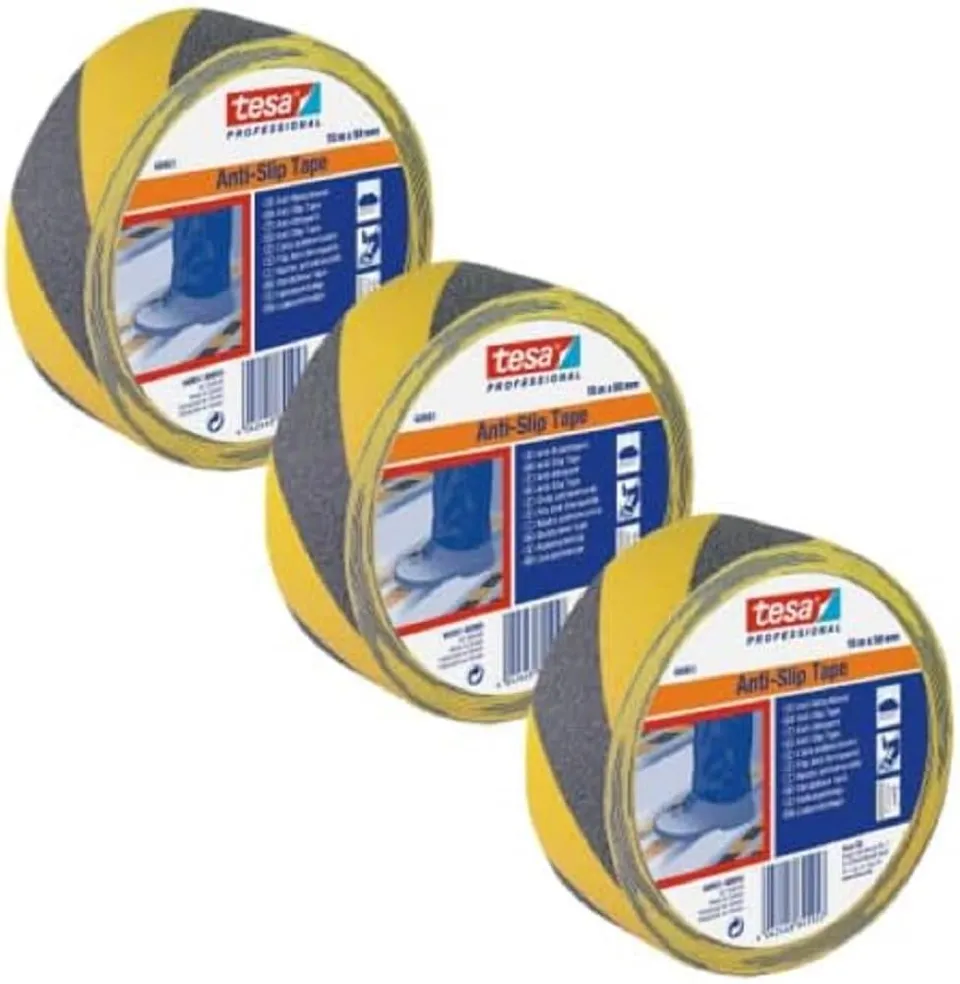 tesa-professional-anti-rutschband-60950-15-m-x-50-mm-schwarz-gelb-3-rollen image 1