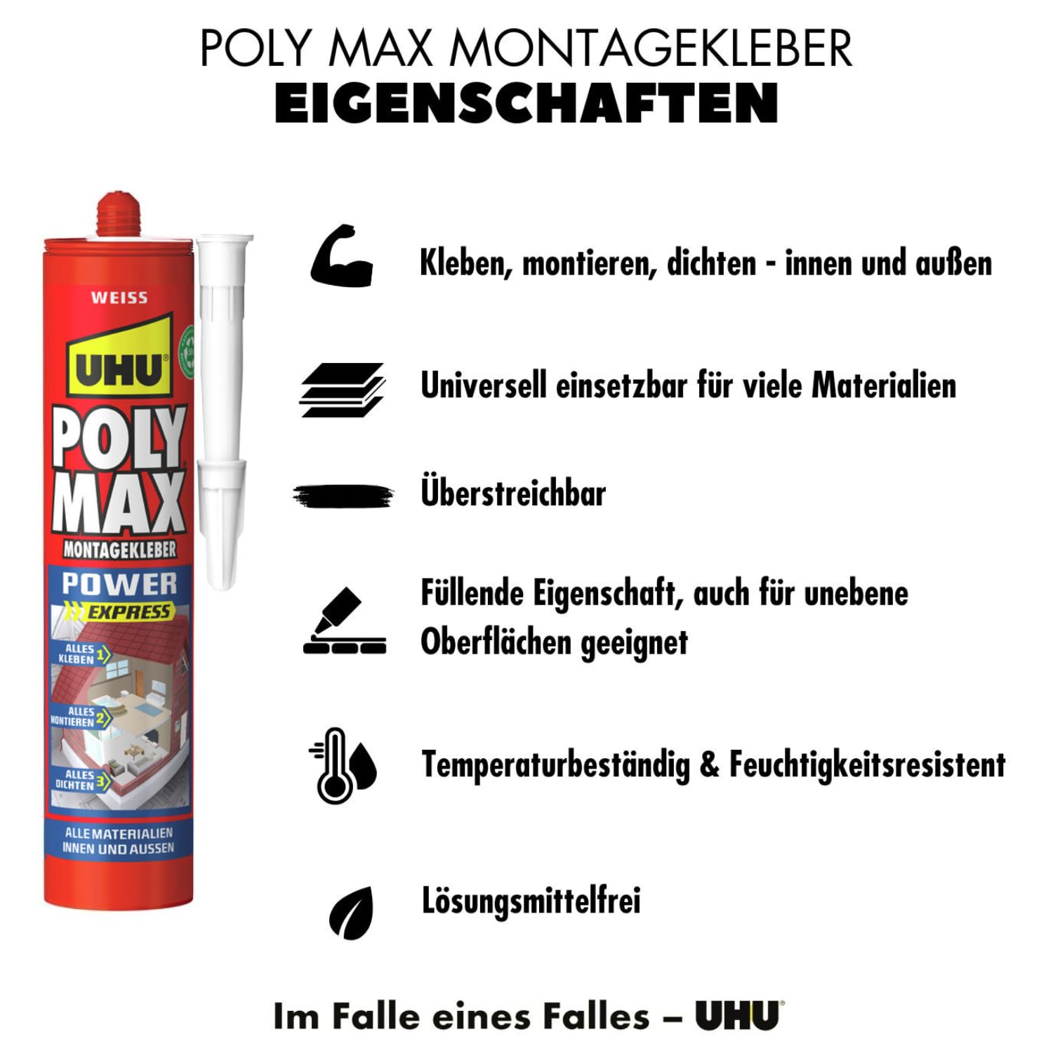 uhu-poly-max-power-montagekleber-wei-kartusche-425-g image 3