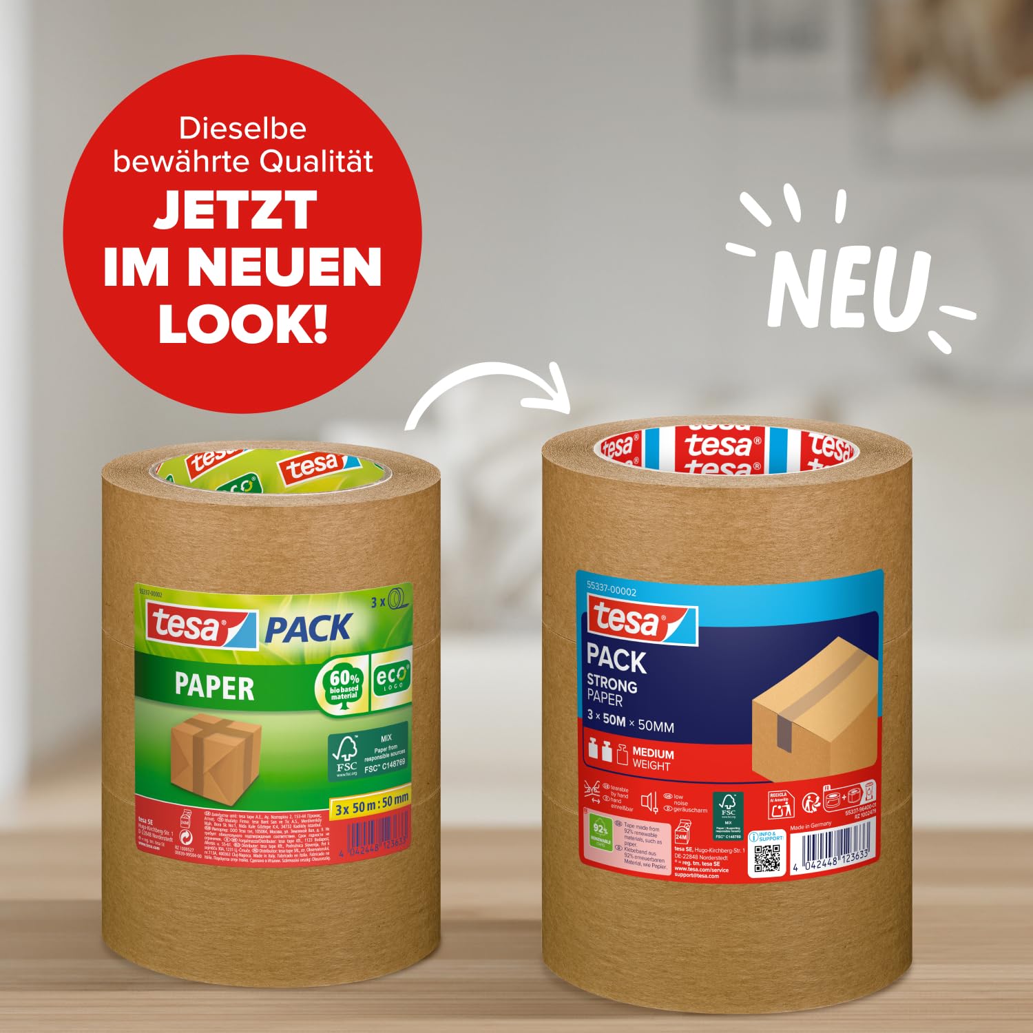 tesa-tesapack-strong-paper-paketklebeband-50-m-x-50-mm-braun-3-rollen image 2