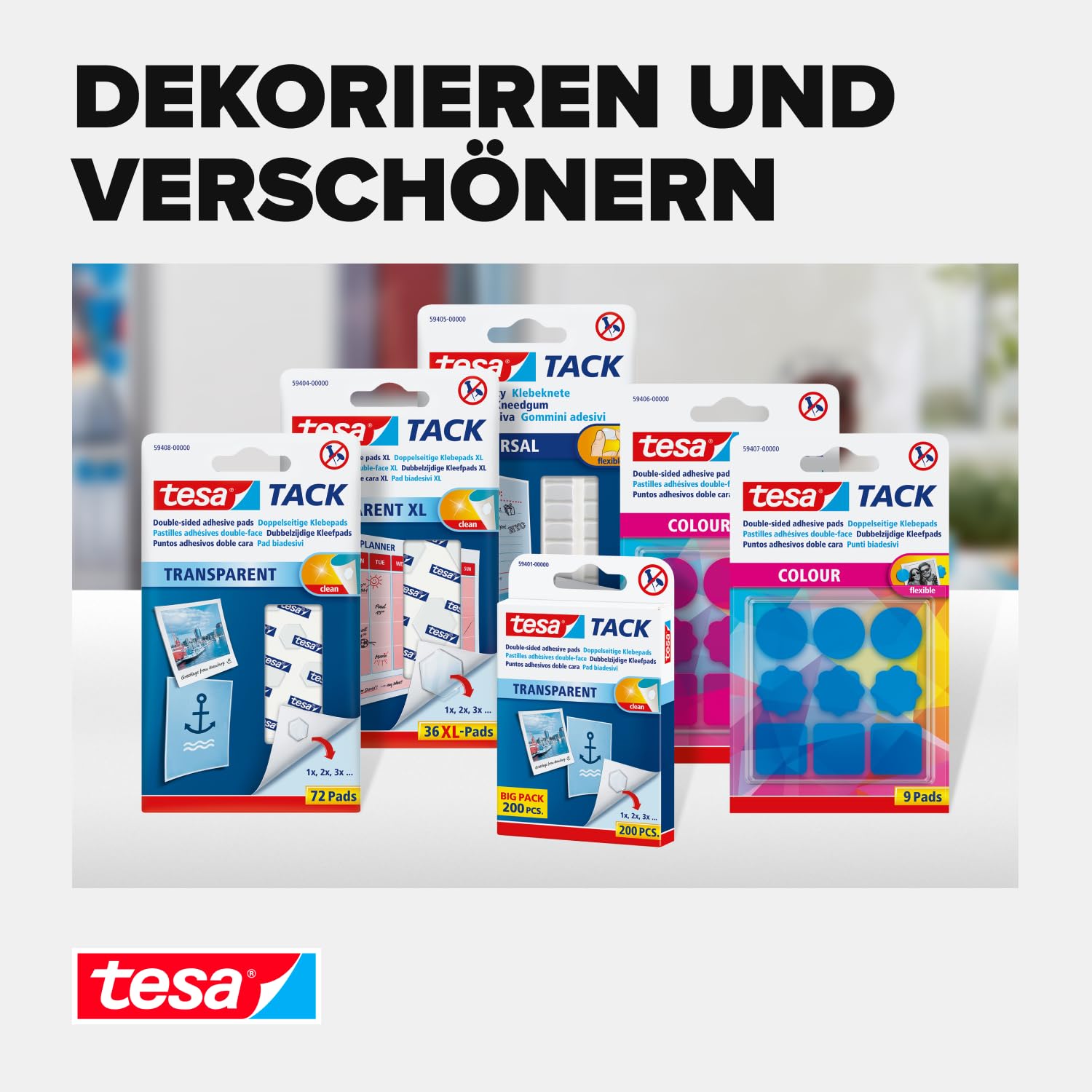 tesa-tack-doppelseitige-klebepads-transparent-72-stfcck-wiederverwendbar image 7
