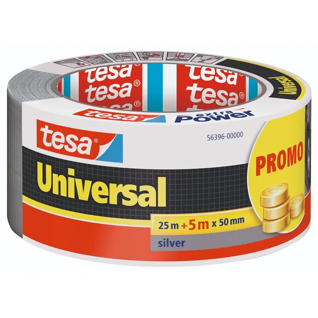 tesa-extra-power-universal-gewebeband-grau-30-m-x-50-mm image 1