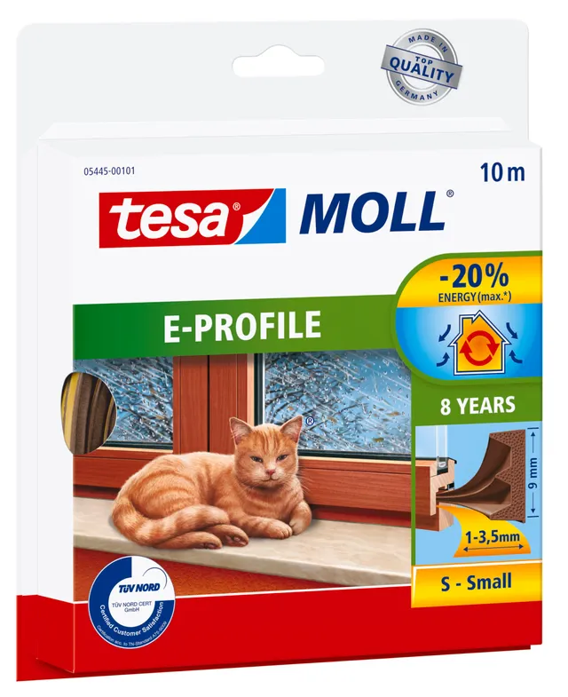 tesa-insulation-tesamoll-dichtungsband-s-braun-10-m-x-9-mm-x-4-mm image 1