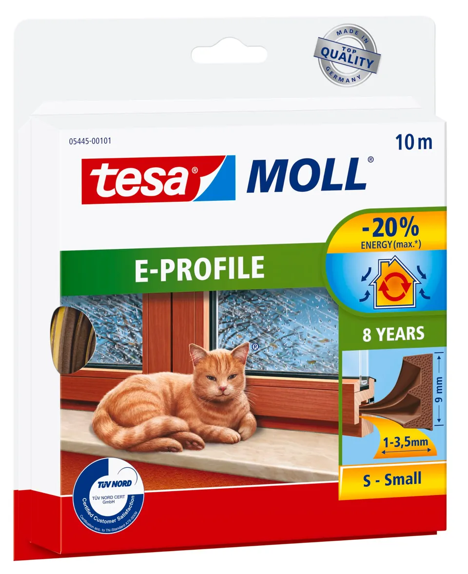 tesa-insulation-tesamoll-dichtungsband-s-braun-10-m-x-9-mm-x-4-mm image 1
