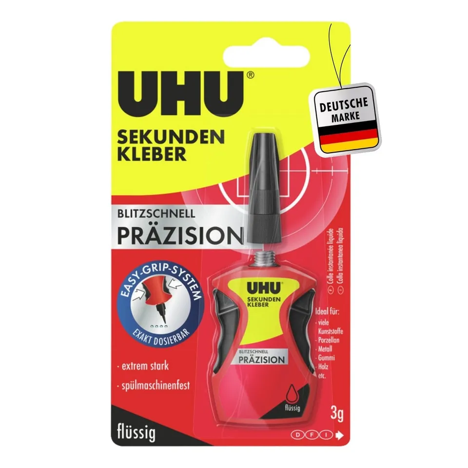 uhu-sekundenkleber-extra-stark-3g-easy-grip-dosierspender-fl-ssiger-superkleber image 1