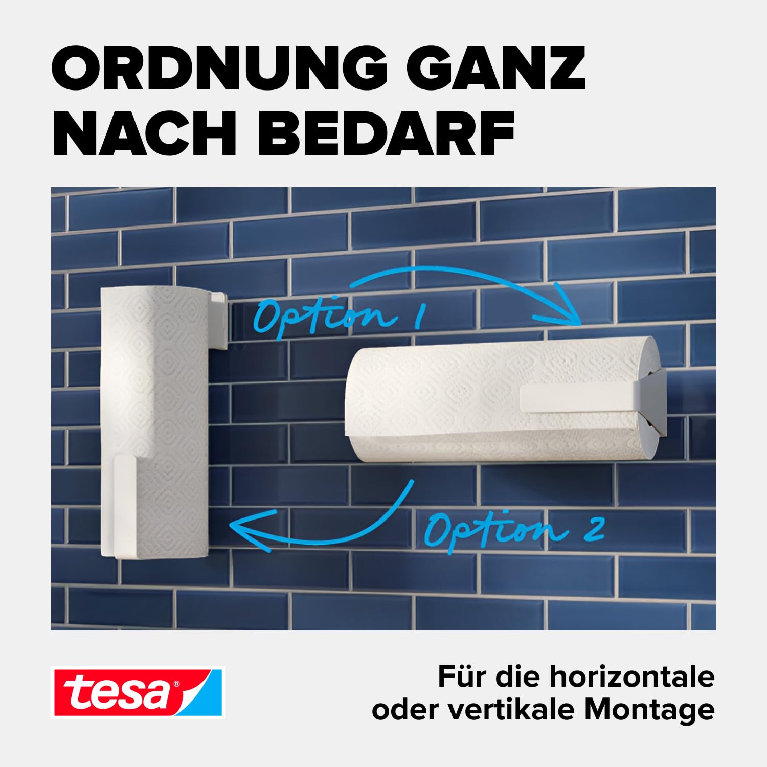 tesa-k-chenrollenhalter-wand-ohne-bohren-wei-metall-abs-5-kg image 5