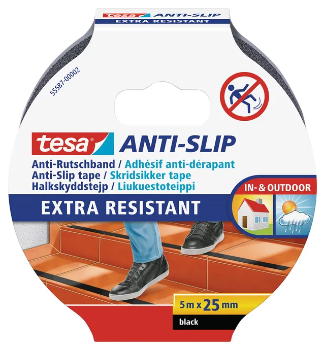 tesa-anti-rutschband-5-m-x-25-mm-schwarz image 1
