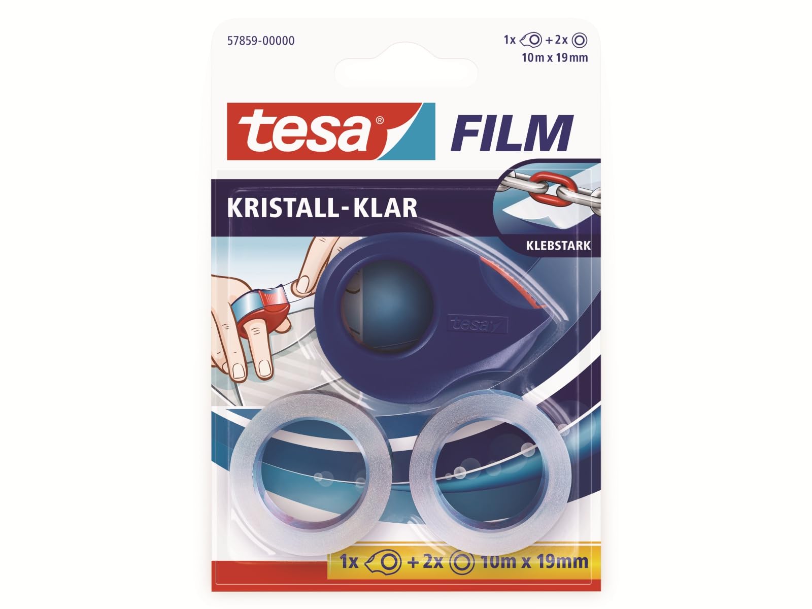 tesa-mini-abroller-mit-2-rollen-tesafilm-crystal-clear-10-m-x-19-mm image 6