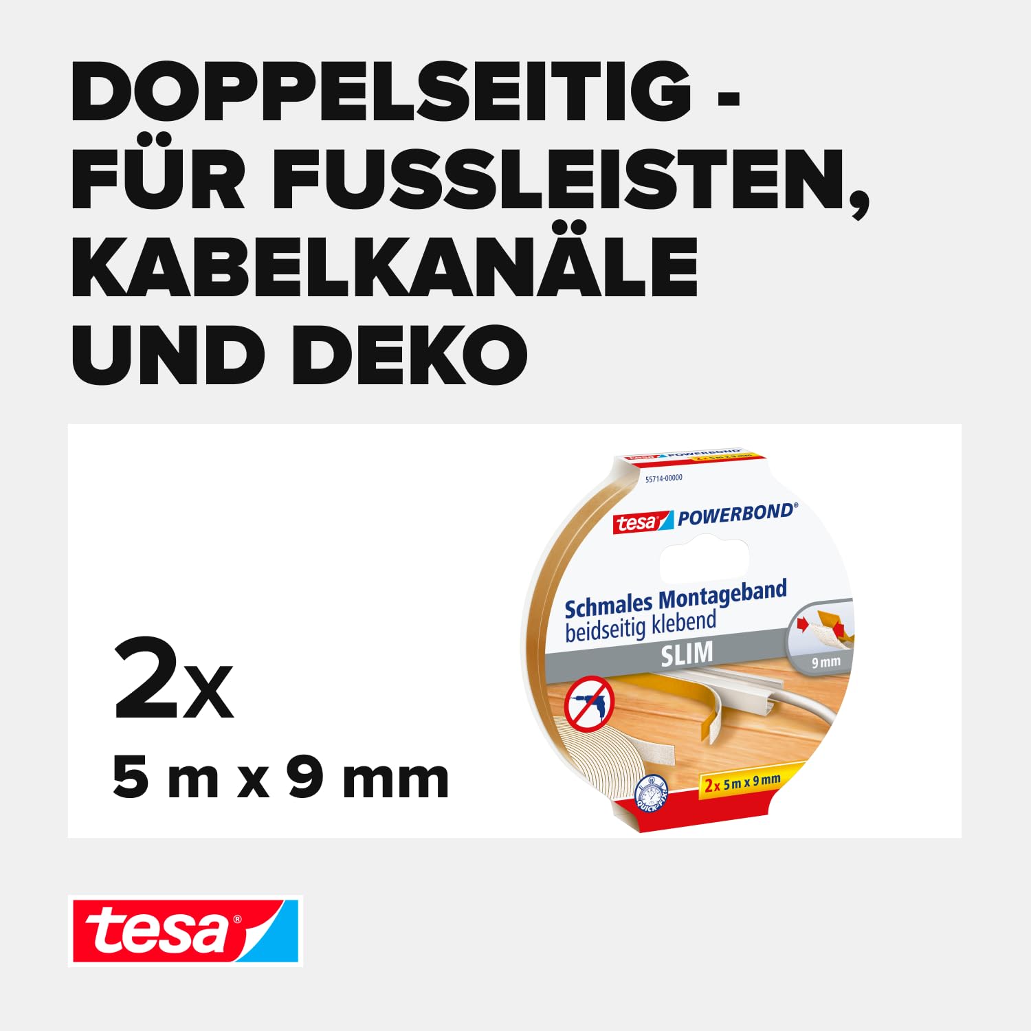 tesa-powerbond-montageband-schmal-schaumstoff-beige-2-rollen-5-m-x-9-mm image 3