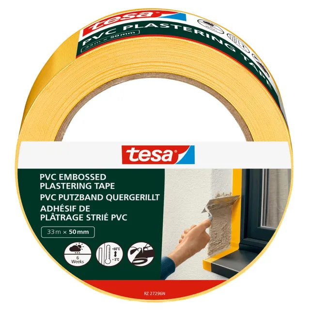 tesa-putzband-pvc-mit-pr-gung-gelb-33-m-x-50-mm image 1