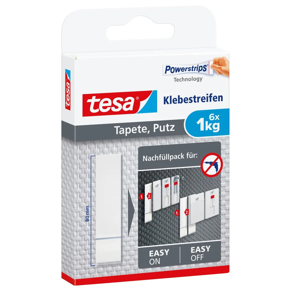 tesa-powerstrips-tapete-putz-doppelseitige-klebestreifen-1-kg-6-st-ck image 1