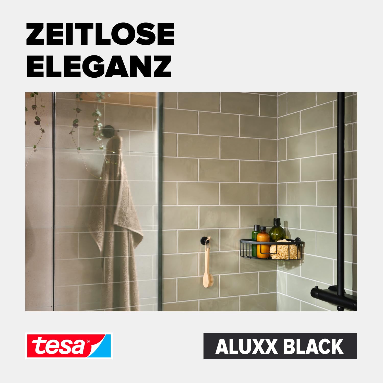 tesa-aluxx-black-duschablage-92-x-250-x-125-mm-schwarz-matt-ohne-bohren image 6